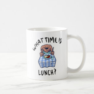 Hoe laat is de lunch koffiemok