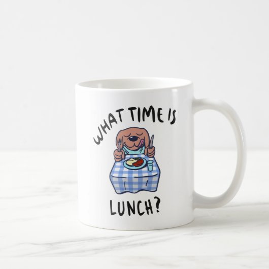 Hoe laat is de lunch koffiemok (Rechts)