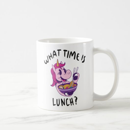 Hoe laat is de lunch koffiemok (Rechts)