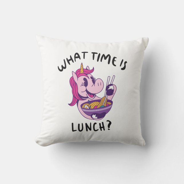 Hoe laat is de lunch kussen (Voorkant)