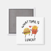 Hoe laat is de lunch? magneet (Voorkant / Achterkant)