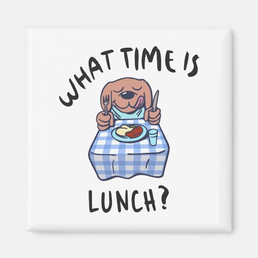 Hoe laat is de lunch? magneet (Voorkant)