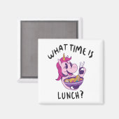 Hoe laat is de lunch? magneet (Voorkant / Achterkant)