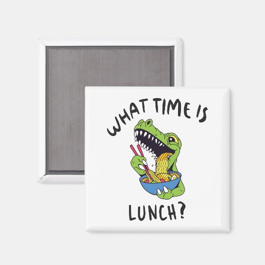 Hoe laat is de lunch? magneet (Voorkant / Achterkant)