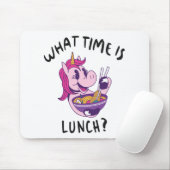 Hoe laat is de lunch? muismat (Met muis)