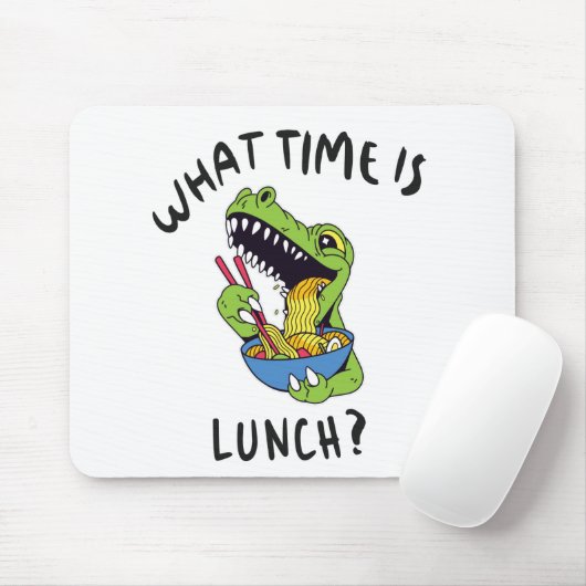 Hoe laat is de lunch? muismat (Met muis)