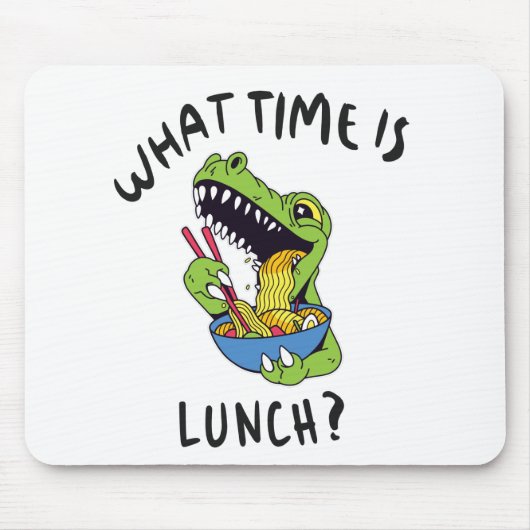 Hoe laat is de lunch? muismat (Voorkant)