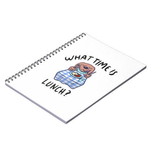 Hoe laat is de lunch? notitieboek (Linkerzijde)