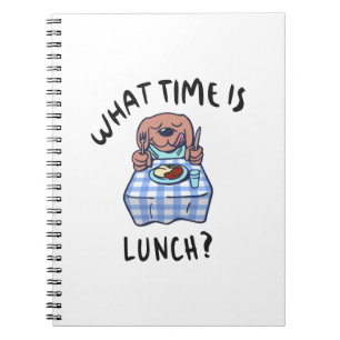 Hoe laat is de lunch? notitieboek