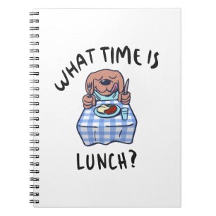 Hoe laat is de lunch? notitieboek