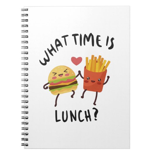 Hoe laat is de lunch notitieboek (Voorkant)