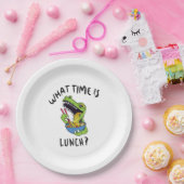 Hoe laat is de lunch papieren bordje (Feest)