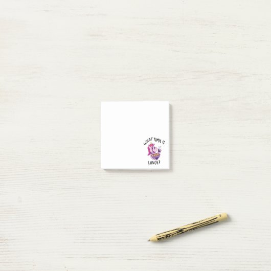 Hoe laat is de lunch post-it® notes (Op bureau)