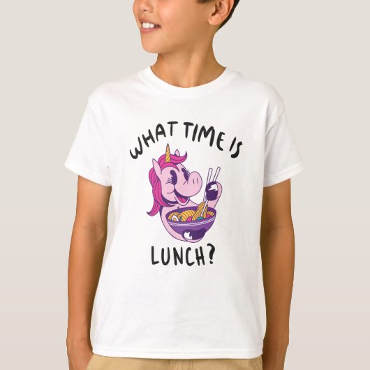 Hoe laat is de lunch t-shirt (Voorkant)