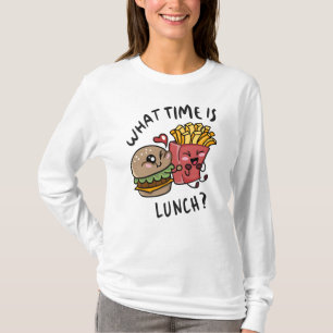 Hoe laat is de lunch t-shirt