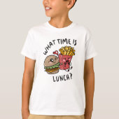 Hoe laat is de lunch? t-shirt (Voorkant)