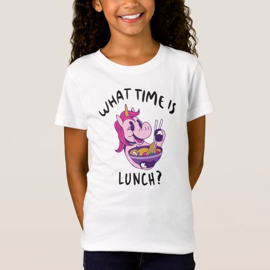 Hoe laat is de lunch t-shirt (Voorkant)