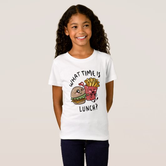 Hoe laat is de lunch? t-shirt (Voorkant volledig)