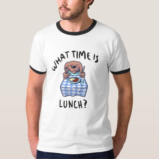 Hoe laat is de lunch t-shirt (Voorkant)