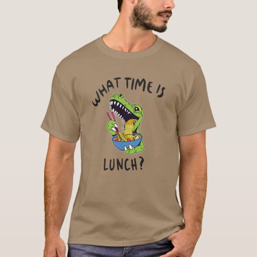 Hoe laat is de lunch t-shirt (Voorkant)