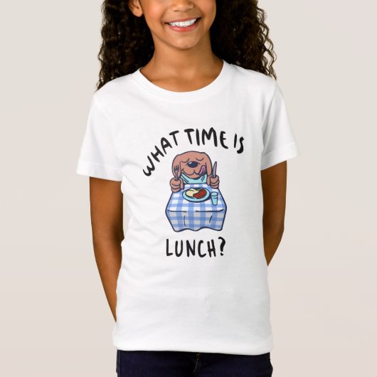 Hoe laat is de lunch t-shirt (Voorkant)