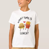 Hoe laat is de lunch? t-shirt (Voorkant)