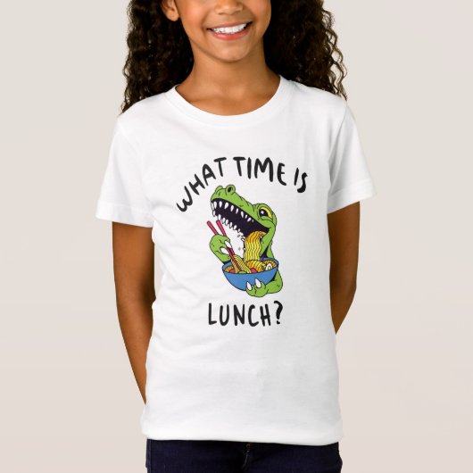 Hoe laat is de lunch t-shirt (Voorkant)