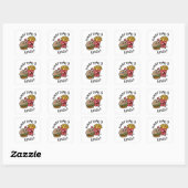 Hoe laat is de lunch? vierkante sticker (Vel)