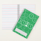 Hoe laat is het.b Green BG Notitieboek (Binnen)