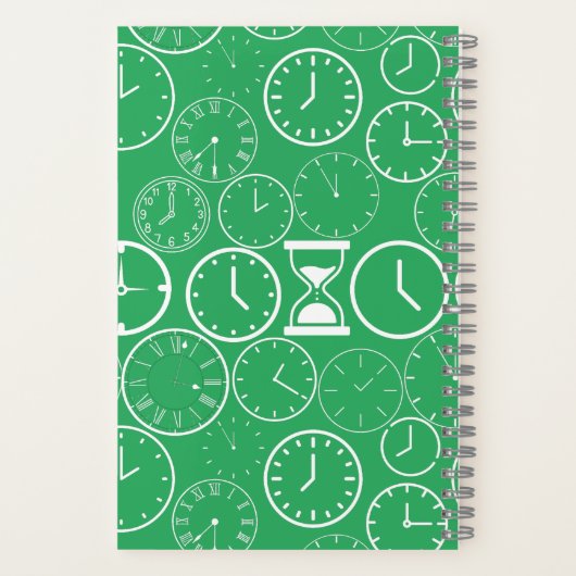 Hoe laat is het.b Green BG Notitieboek (Achterkant)