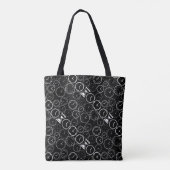 Hoe laat is het.b L Zwart BG Tote Bag (Achterkant)