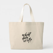 Hoe laat is het handvol Tas? Grote Tote Bag (Achterkant)