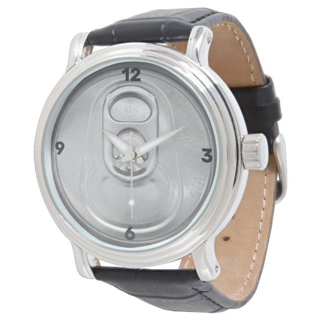 Hoe laat is het? Horloge met bierdop-humor (Gekanteld)