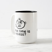 Hoe laat is het reces - Mok (Voorkant links)