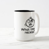 Hoe laat is het reces - Mok (Voorkant rechts)