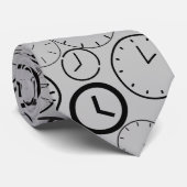 Hoe laat is het.wx4 L Grijs BG Stropdas (Opgerold)
