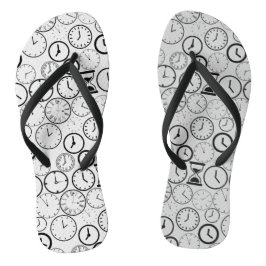 Hoe laat is het.wx4 L Grijs BG Teenslippers