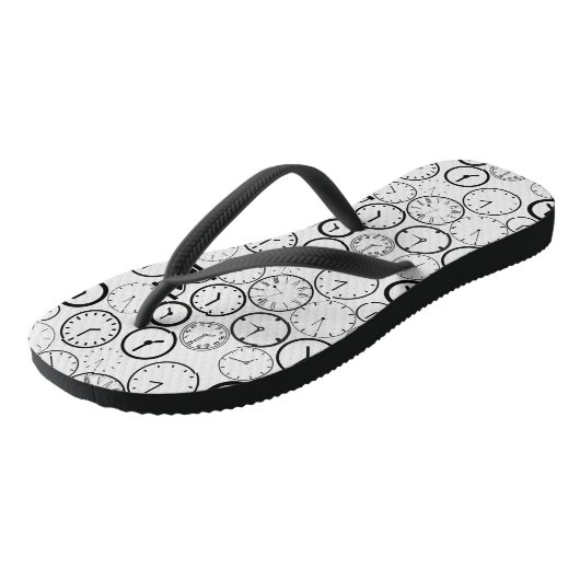 Hoe laat is het.wx4 L Grijs BG Teenslippers (Schuin)