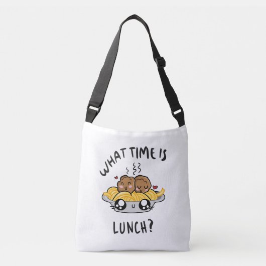 Hoe laat is Lunch? Crossbody Tas (Voorkant)