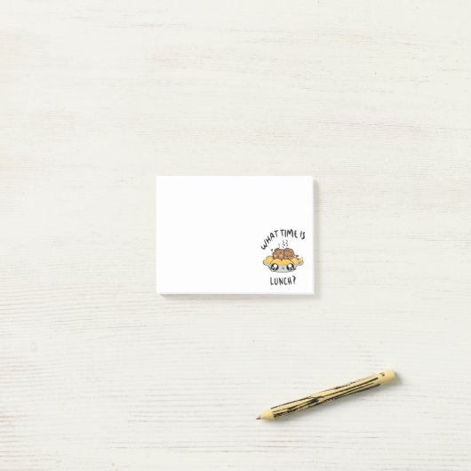 Hoe Laat Is Lunch Post-it® Notes (Op bureau)