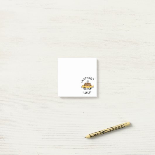 Hoe Laat Is Lunch Post-it® Notes (Op bureau)