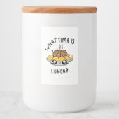Hoe laat is Lunch? Voedselcontainer Etiket (Voorkant)