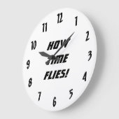 Hoe laat vliegt!-Zwart en wit Grote Klok (Hoek)