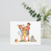 "Hoe lang ben je?" Briefkaart (Staand voorkant)