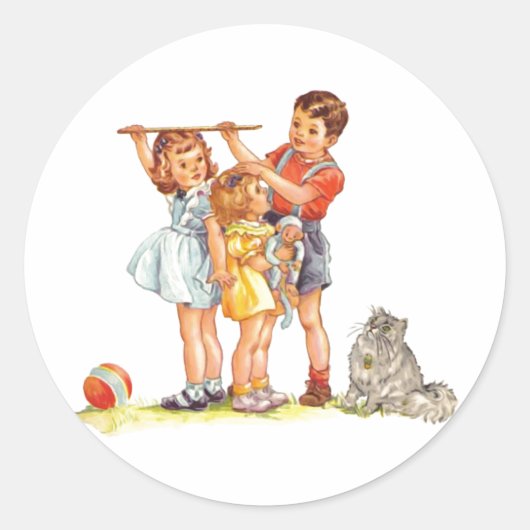 "Hoe lang ben je?" Ronde Sticker (Voorkant)