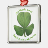 Hoe lang de dag ook is, de avond komt. metalen ornament (Links)