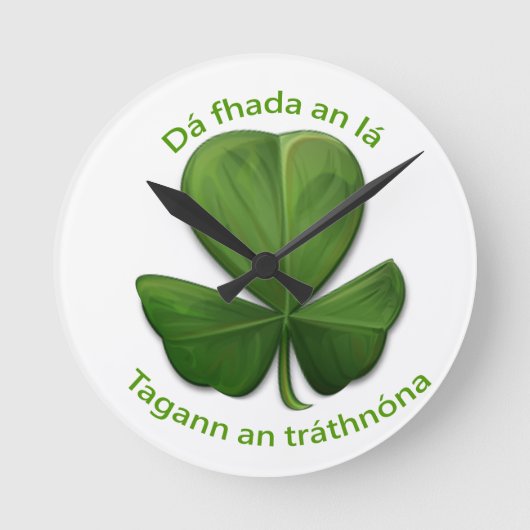 Hoe lang de dag ook is, de avond komt. ronde klok (Voorkant)