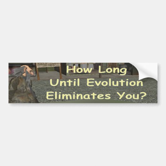 hoe lang tot de evolutie je elimineert ? bumpersticker (Voorkant)