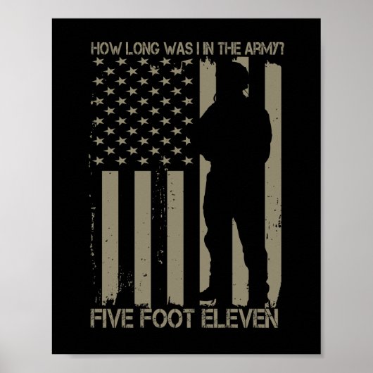 Hoe lang was ik in het leger, vijf meter elf? poster (Voorkant)