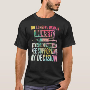 Hoe langer ik blijf, des te meer bewijs ik t-shirt